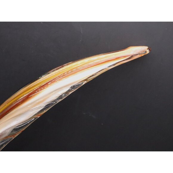 Vintage Hand Blown Art Glass Roadrunner or Pheasant 18" Tall Colorful - Picture 8 of 16